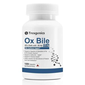 Trexgenics Ox Bile, 125mg, 100 capsule