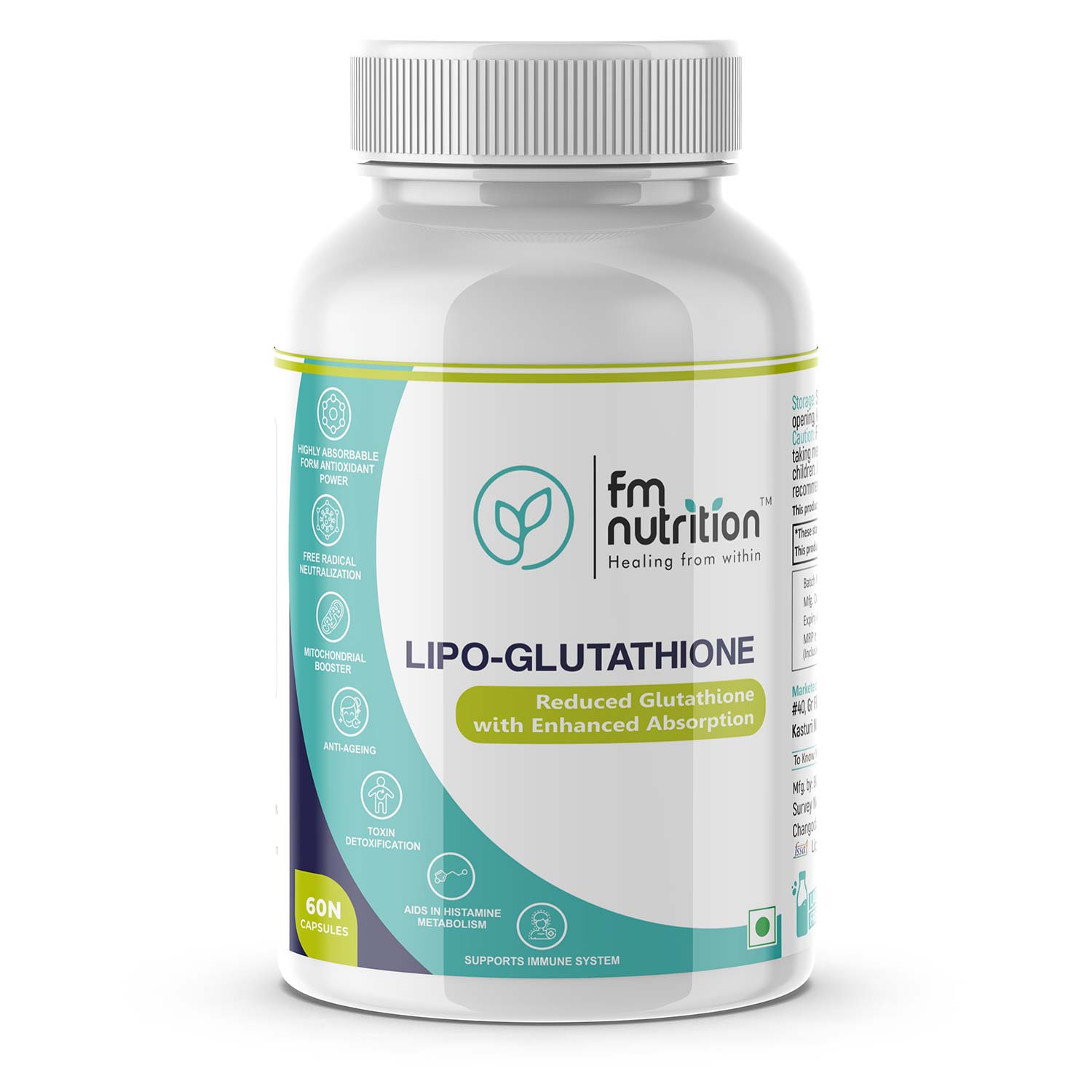 FM Nutrition Lipo-Glutathione, 60 Veg Capsules