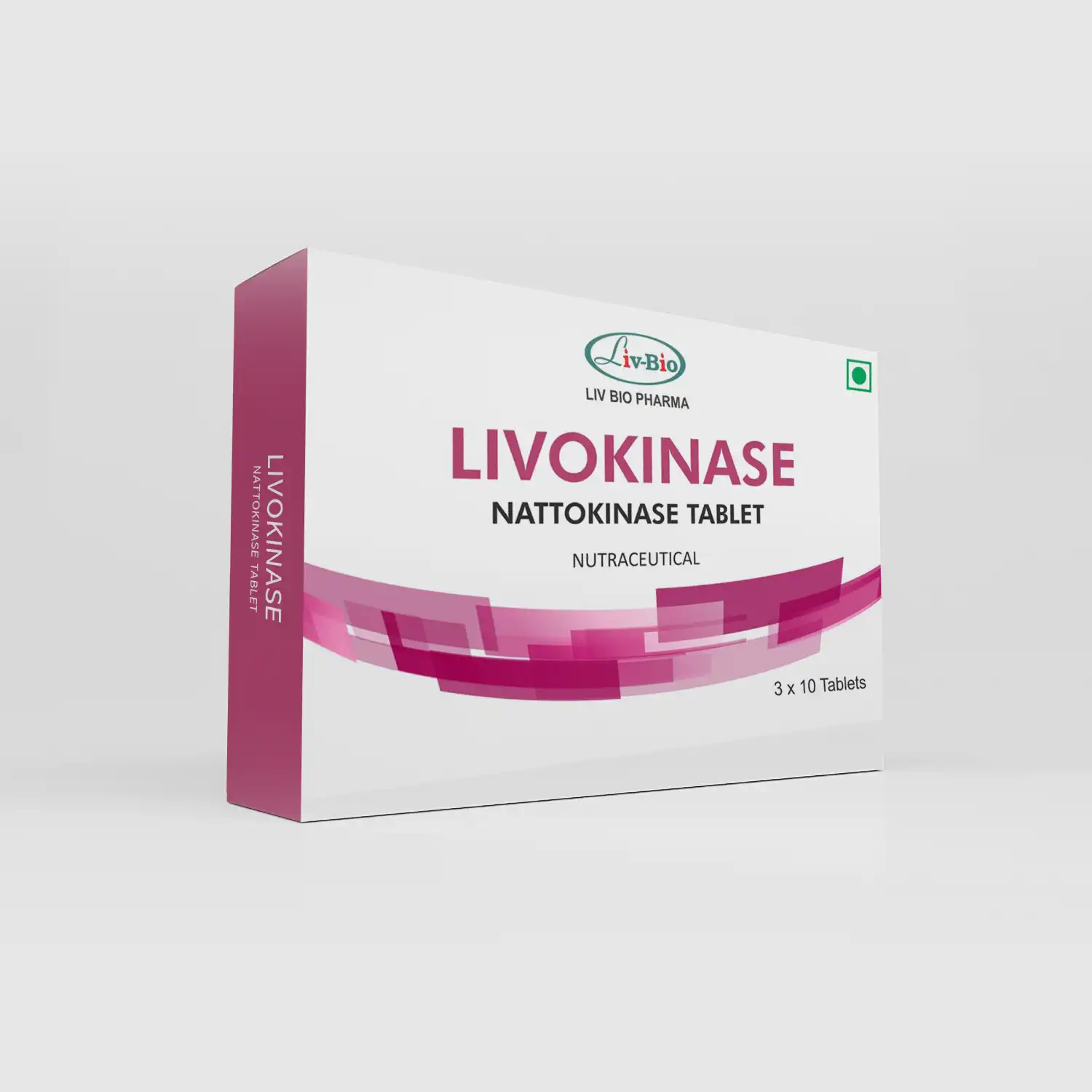 LivBio Livokinase, Nattokinase, Veg, 30 Tablets
