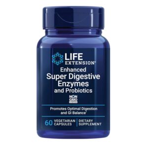 Life Extension Enhanced Super Digestive Enzymes & Probiotics, 60 Veg Capsules