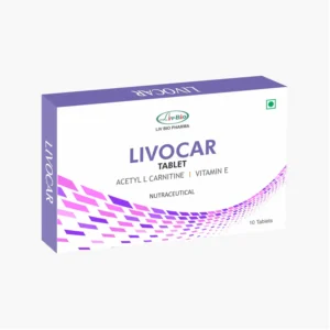 LivBio Livocar, L Carnitine & Vitamin E, Veg, 10 Tablets