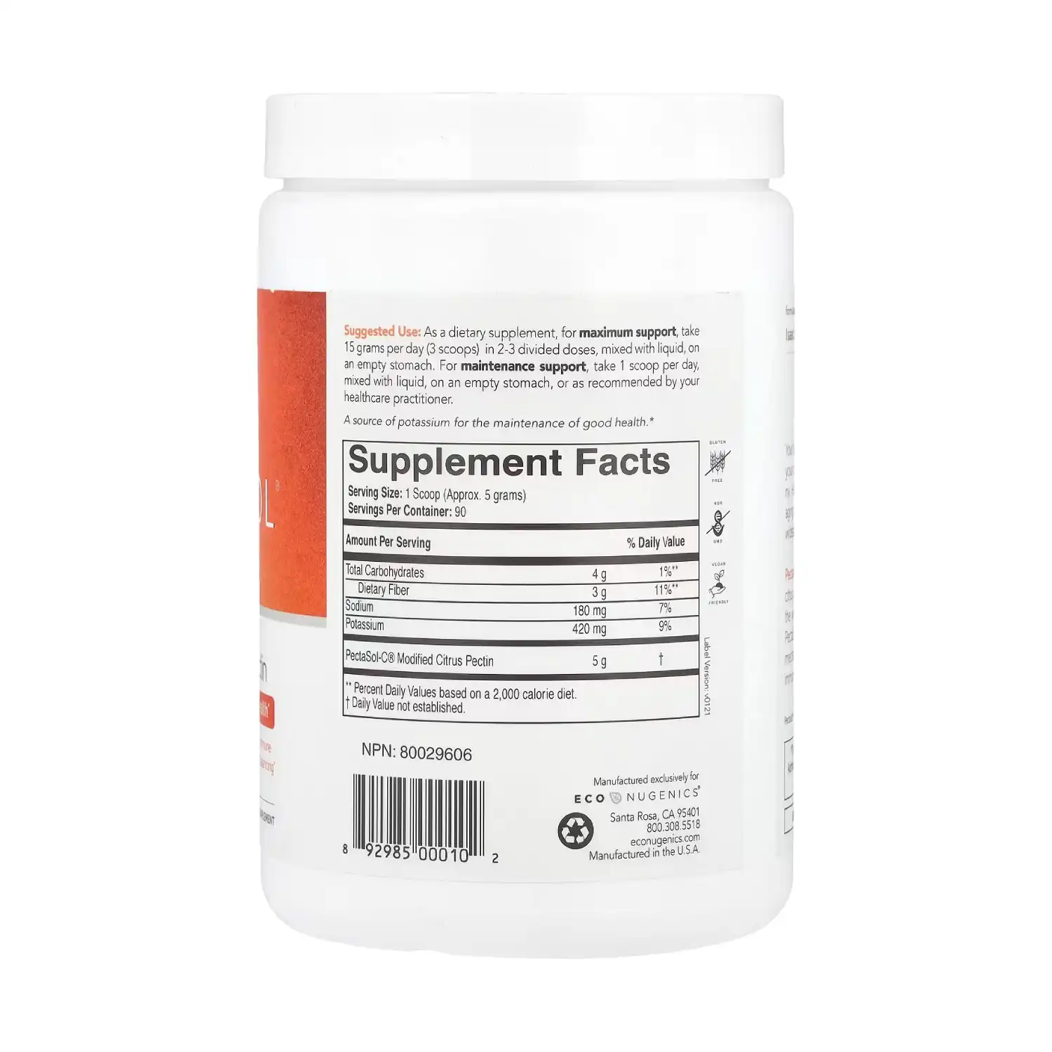 Pectasol Modified Citrus Pectin Powder, 454gm