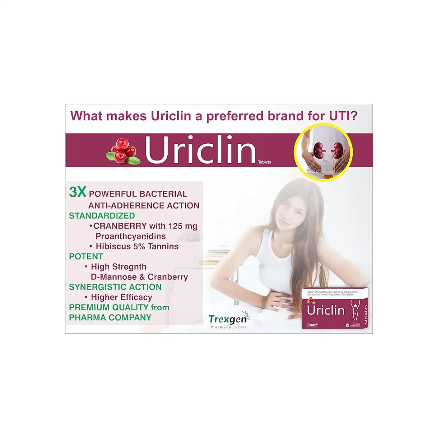Trexgenics Uricilin UTI Support