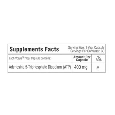 Trexgenics ATP Adenosine Triphosphate 400mg, 30 Veg Capsules
