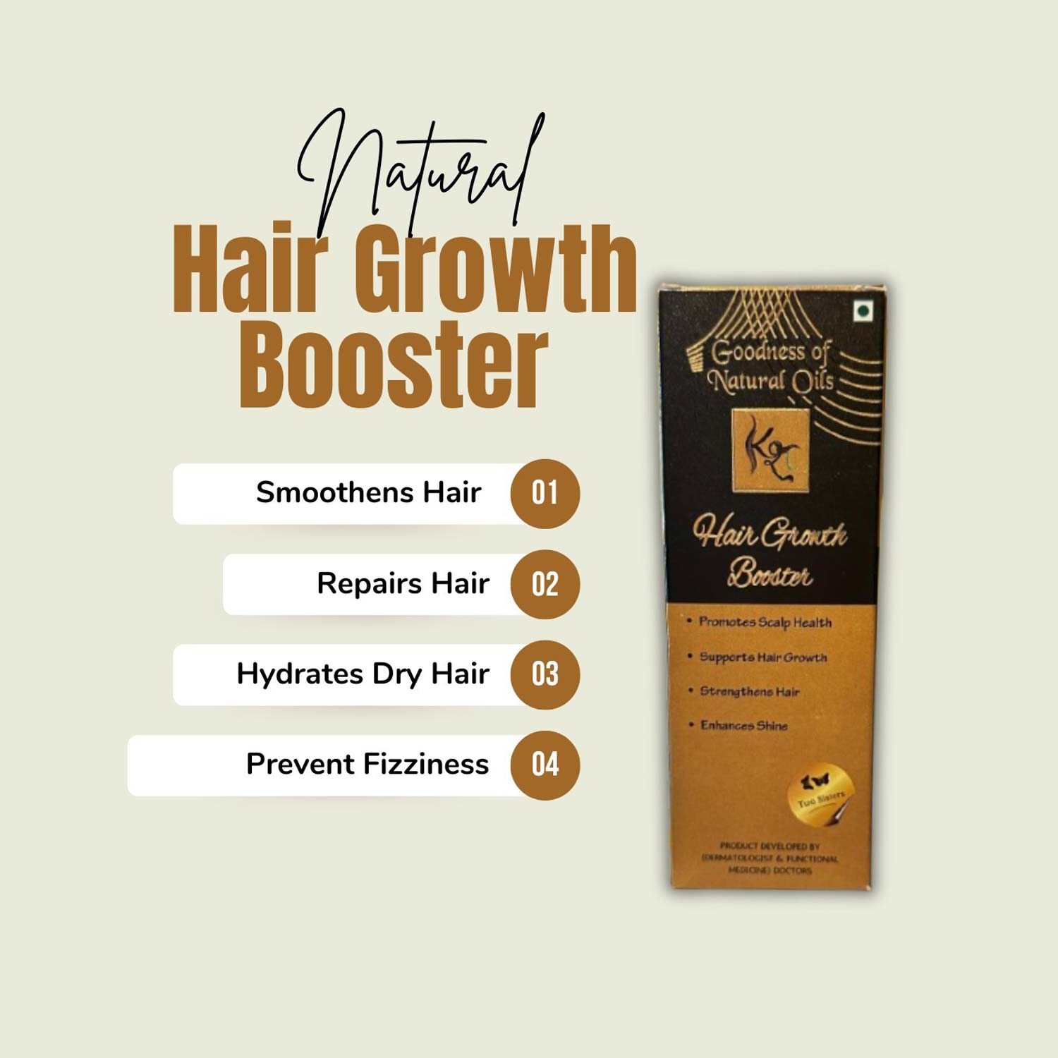 K2C Hair Growth Booster Oil, 250ml