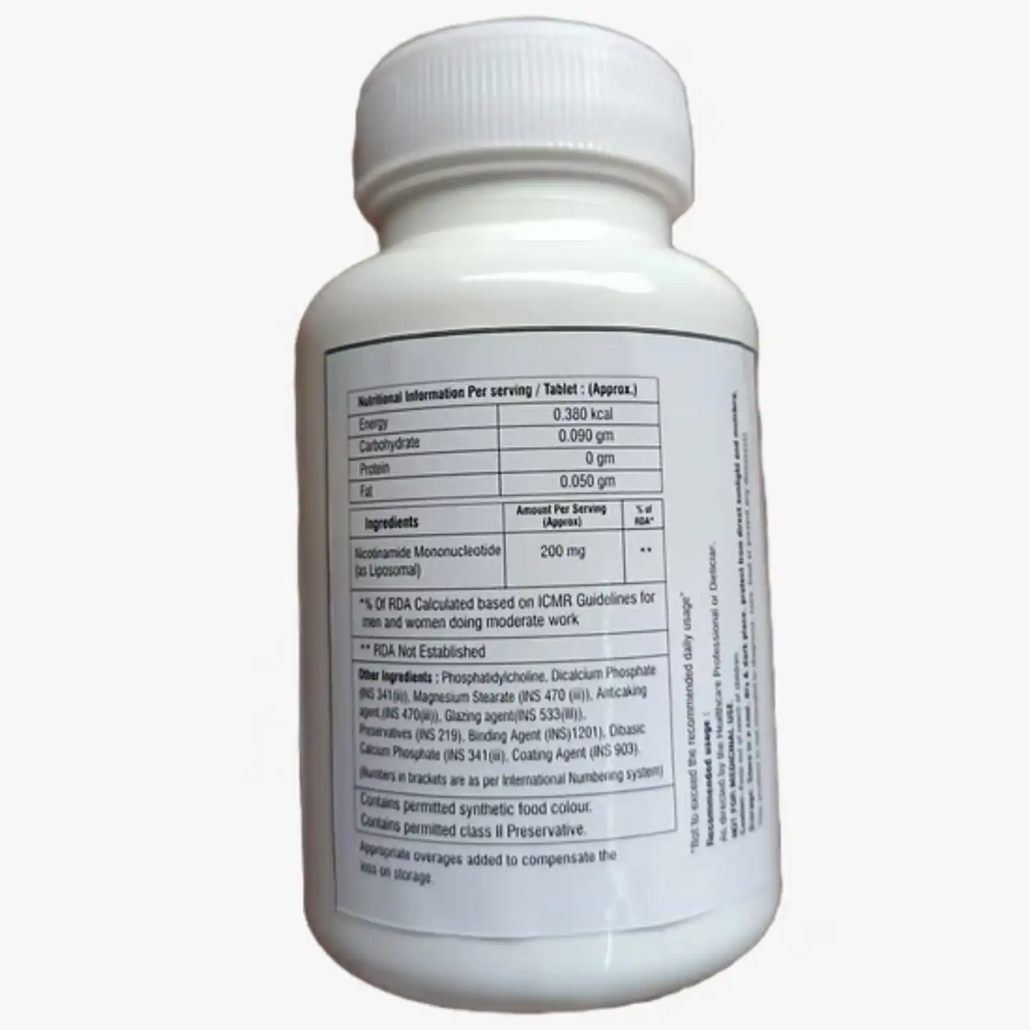 KSB LIPO NMN, Liposomal Nicotinamide Mononucleotide Tablet, 200mg