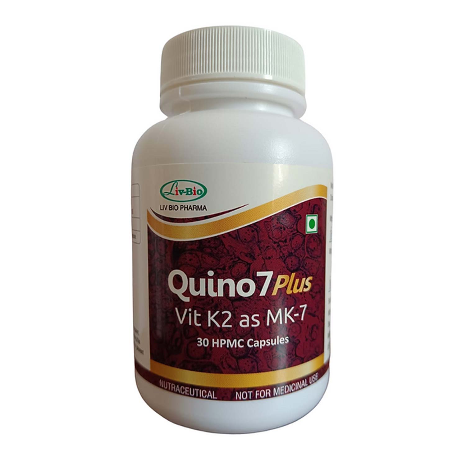 LivBio Quino 7 Plus, D3 + K2-7, 30 Capsules
