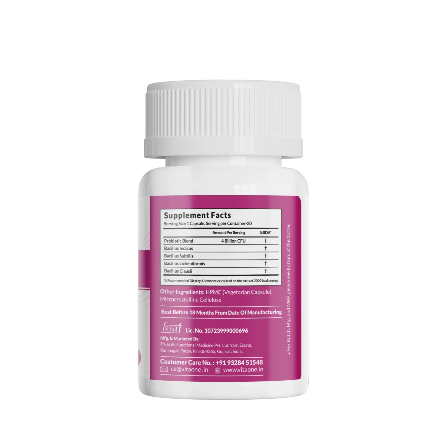 Vitaone VitaSpore Probiotic, 30 veg capsules