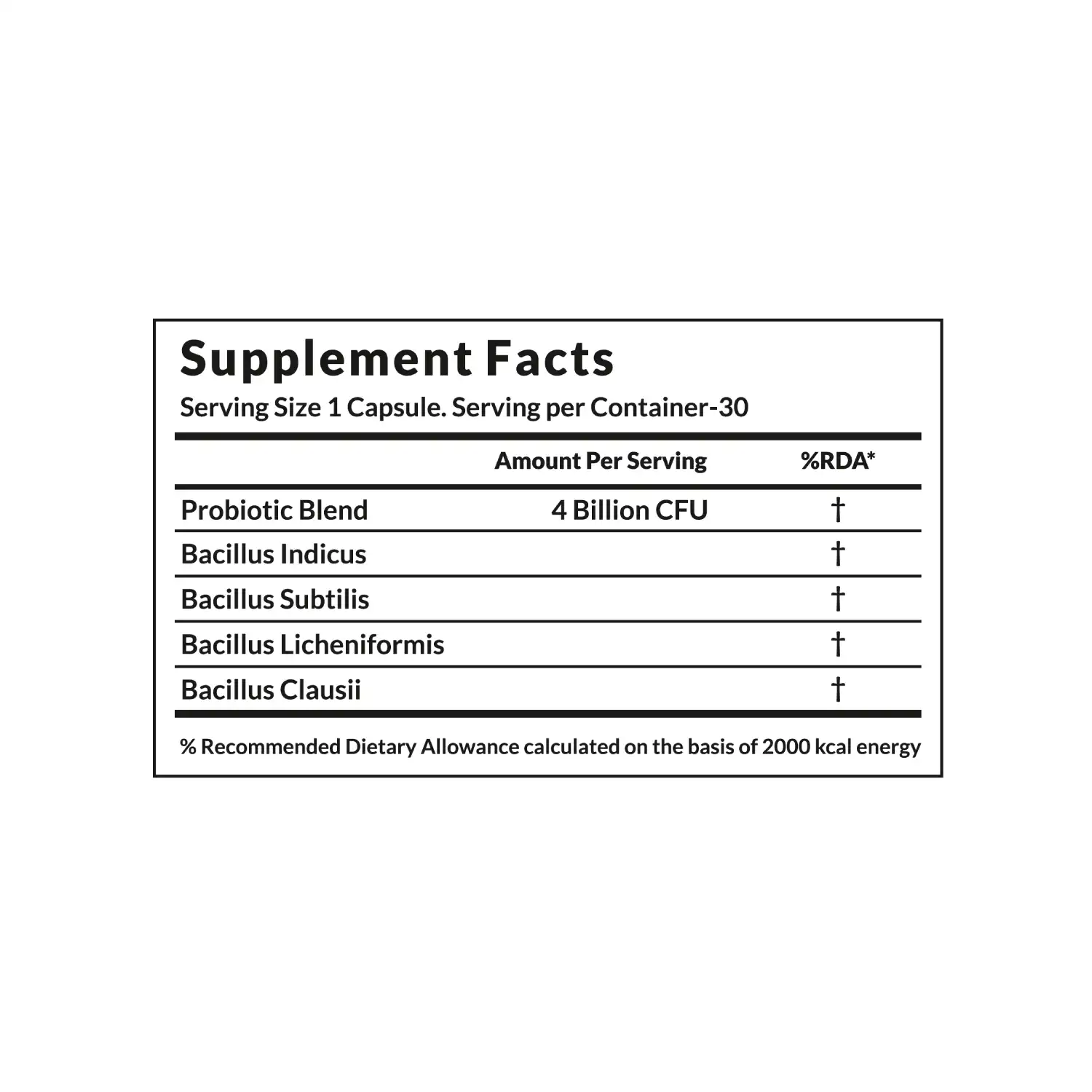 Vitaone VitaSpore Probiotic, 30 veg capsules