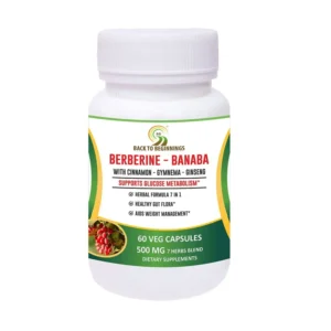 Back To Beginnings Berberine Banaba 500mg, 60 Veg Caps