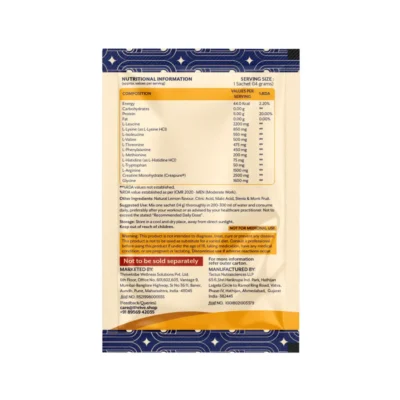iThrive Essentials EAA Protein Support (Lemon Flavor) - with BCAAs, Creapure® Creatine & Glycine - 30 Sachets