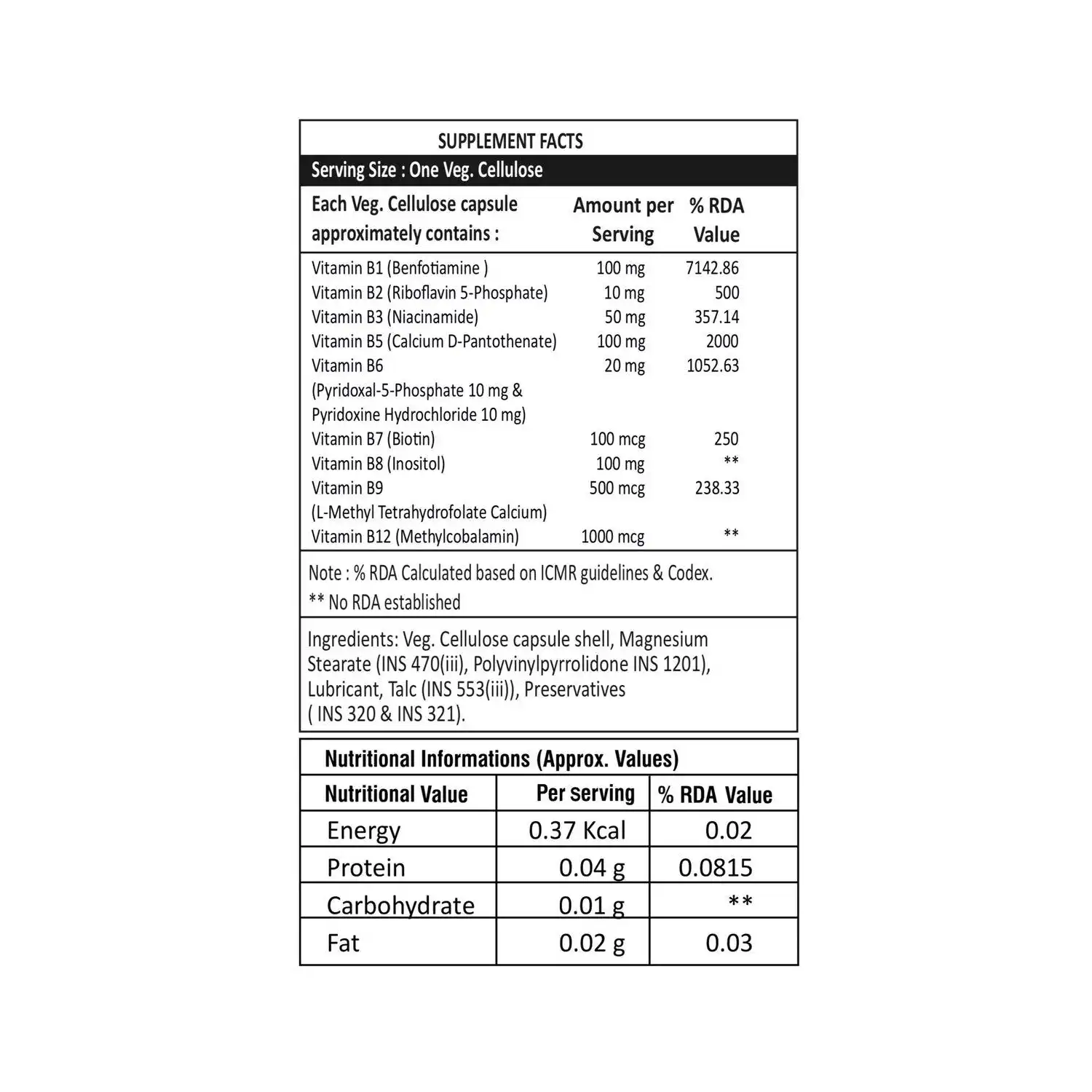 Dr Gold Code B, Veg Capsules