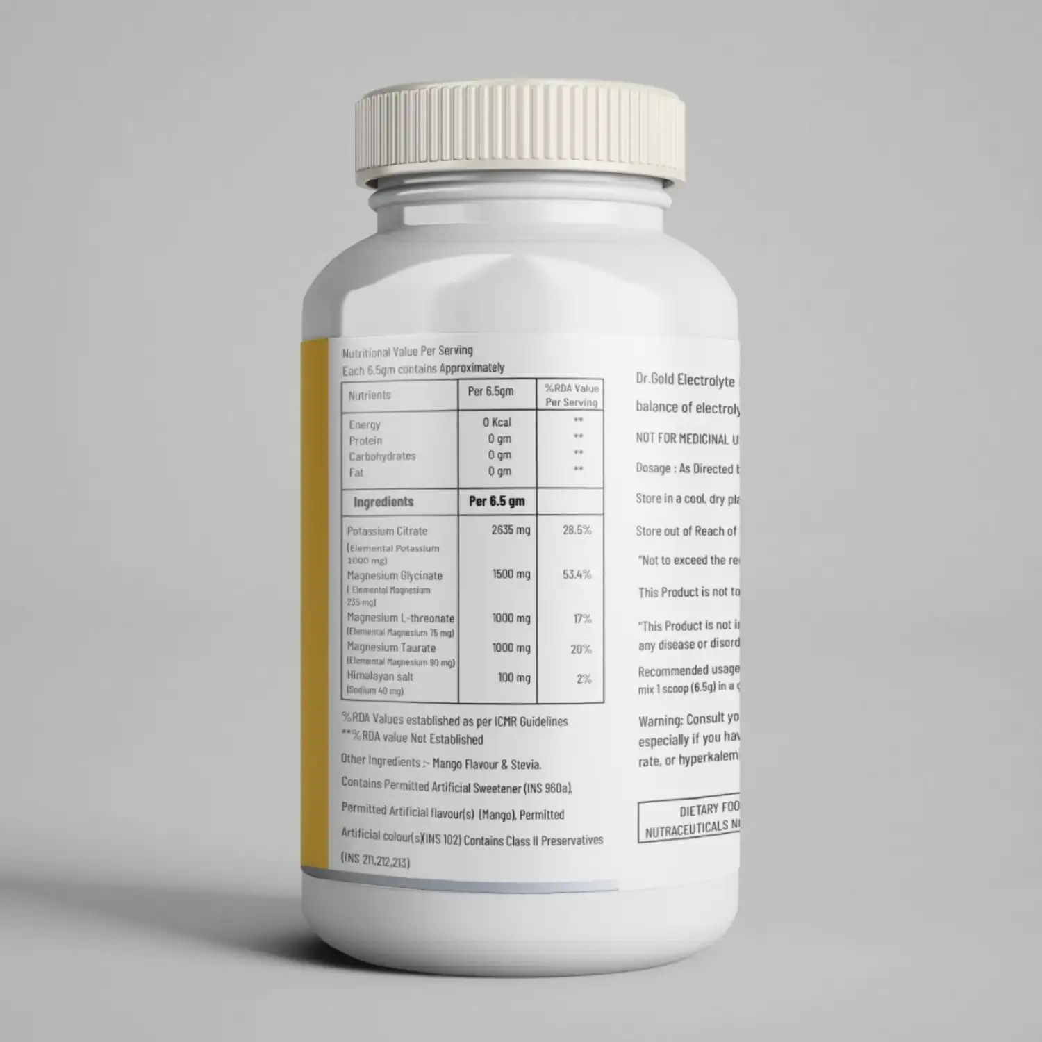 Dr. Gold Lytes Electrolyte Powder