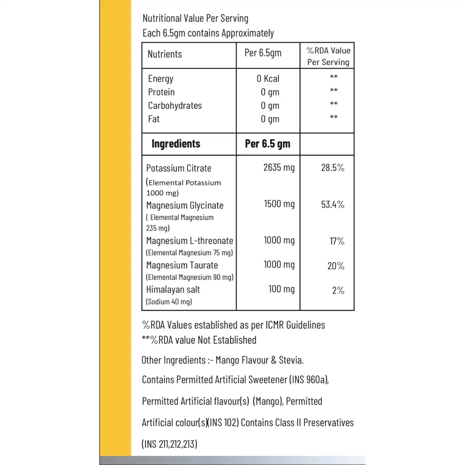 Dr. Gold Lytes Electrolyte Powder