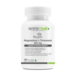 SAFETIME Magtein magnesium L-Threonate, 30 Veg Capsules