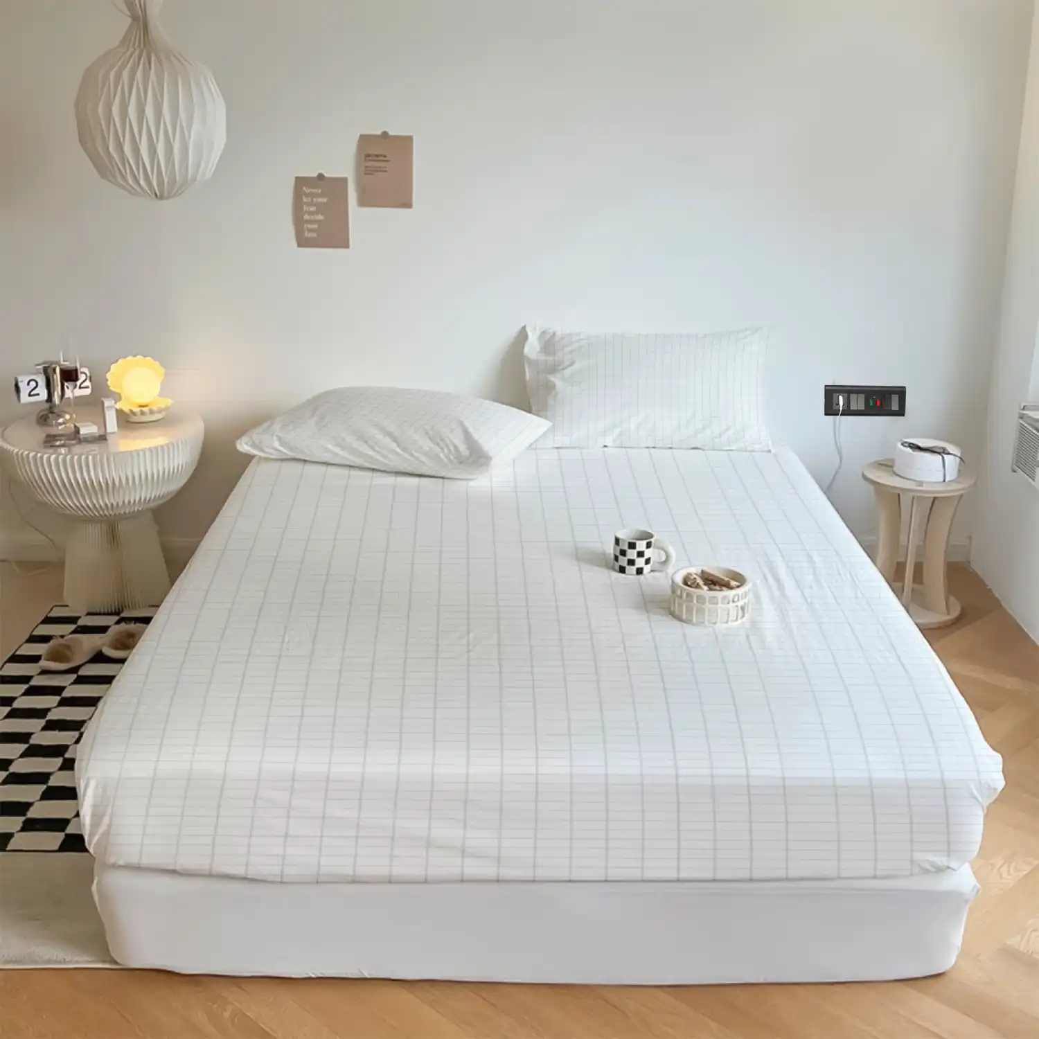 TerreNue’s Grounding King Size Bedsheet (White)